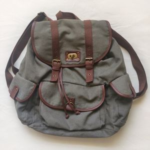 NWOT Olive green drawstring backpack